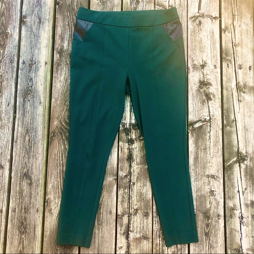 Michel Studio size 14 Dark Green Stretch Dress Pants
